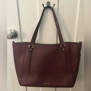 Nine West Deep Burgundy Tote